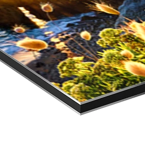 Papier d'art sur une plaque d'aluminium